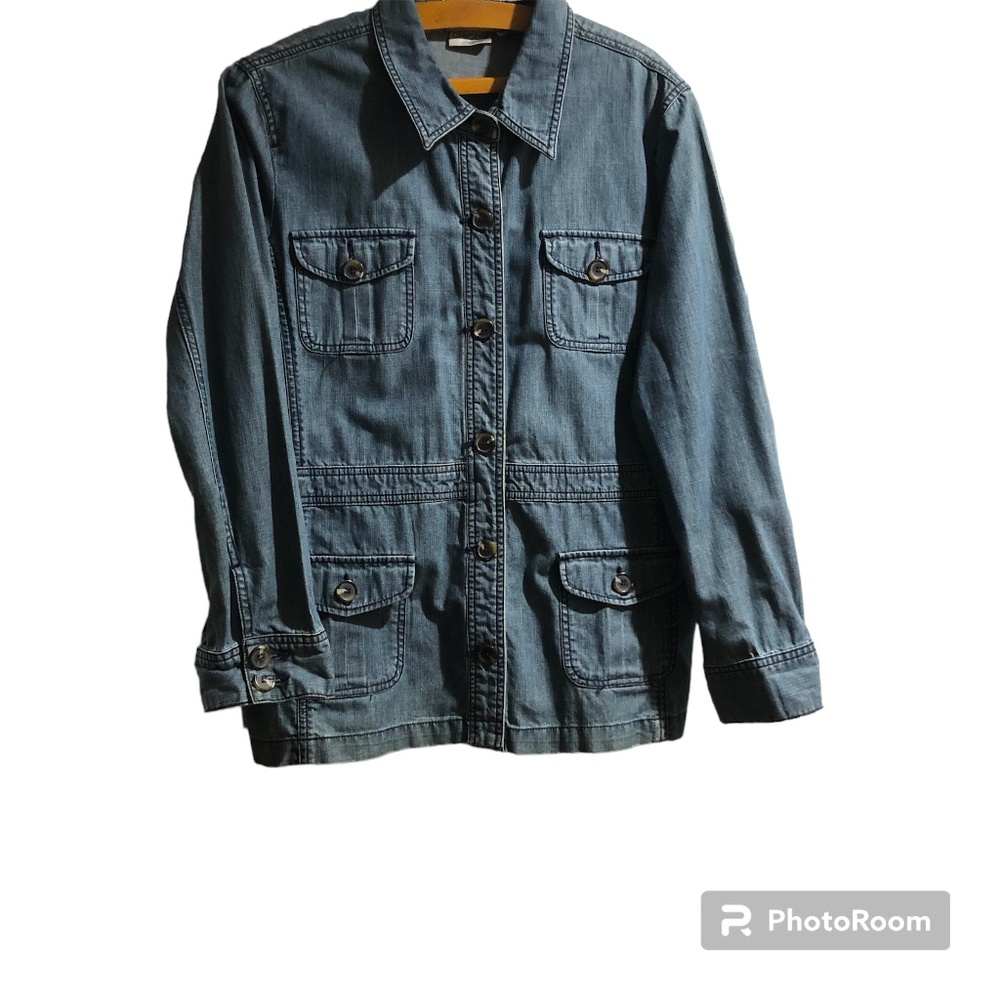 Chico’s Denim Jacket Women Grandma Core 90’s Distressed